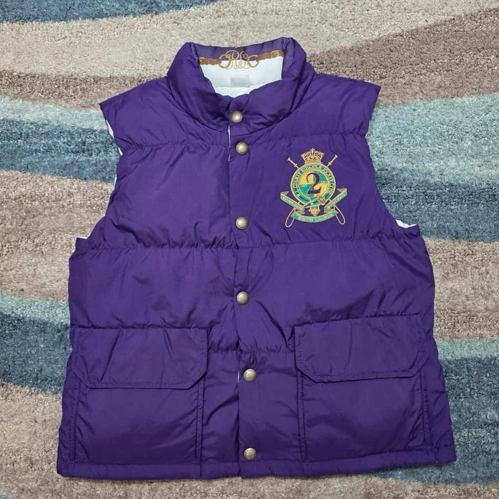 Ralph Lauren County Riders Jockey Club Vest Pony Reversible Down Vest YOUTH XL